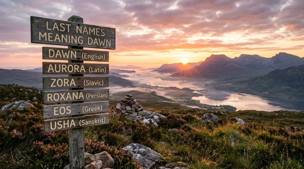 last names that mean dawn