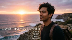 male names that mean sunrise