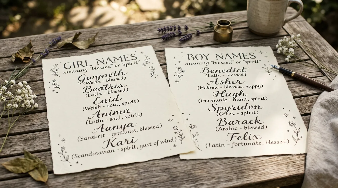 Girl Names That Mean Blessed Spirit
