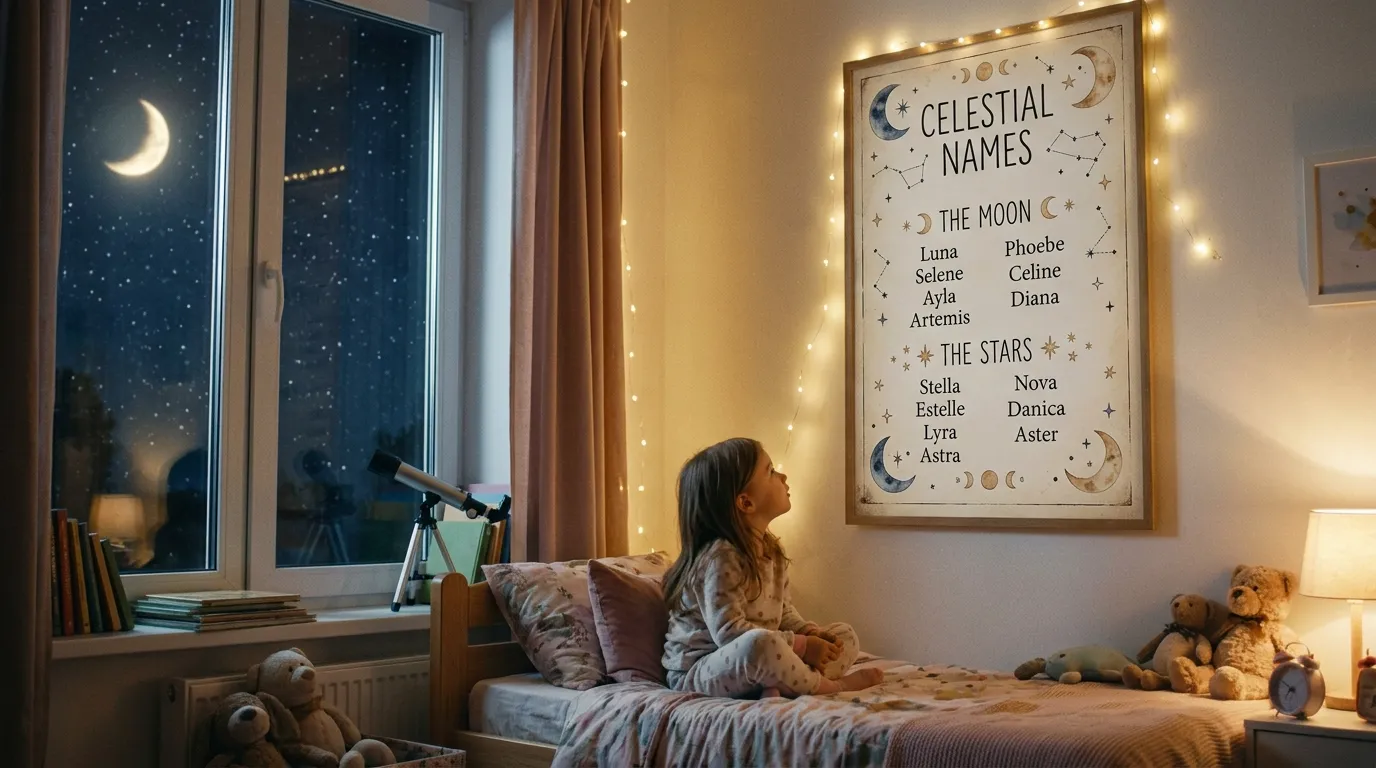 Names That Mean Moon or Stars for Girl