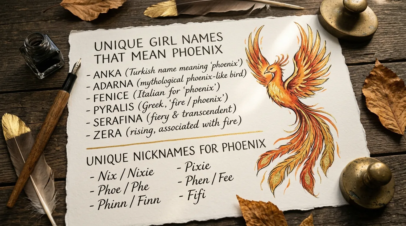 Powerful Phoenix Girl Names With Warrior Energy